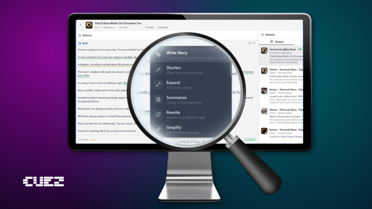 AI features in Cuez Storydesk